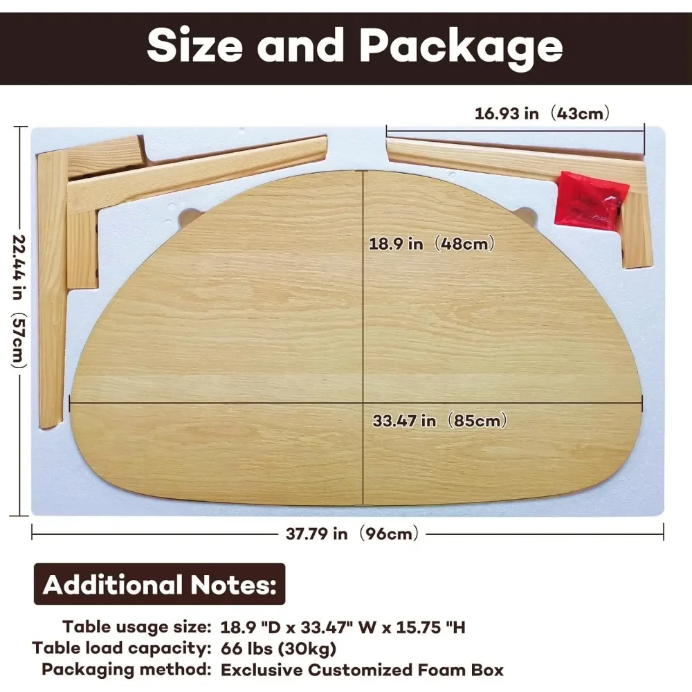 Meja kopi Oval kecil, pertengahan abad Modern untuk pusat ruang tamu minimalis Display meja kopi furnitur rumah kayu alam Kafe