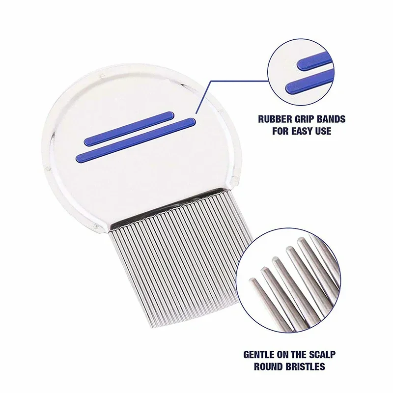 Stainless Steel Terminator Lice Comb Children Hair Removal Headdress Super Density Teeth Remove Nits Comb Dog Brushes Accessory