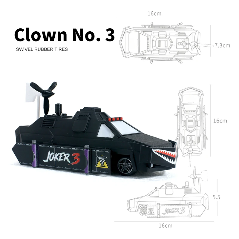 Joker Nr.3 Tornado Sturmjäger Gepanzertes Fahrzeugmodell Sturmverfolgungsfahrzeug Mini-Sammler-Spielzeugauto – Detail 5