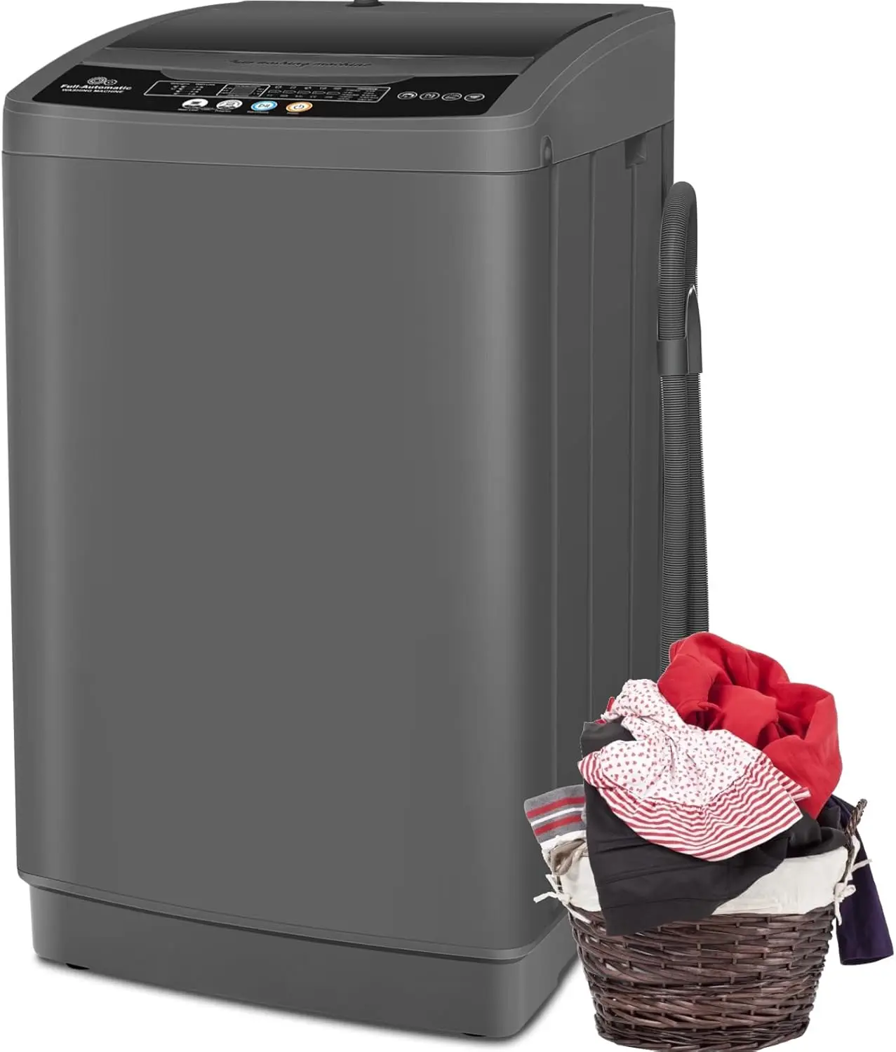

Portable Compact Washing Machine for Apartment, Home, Dorms, RV - 20Lbs, 2.8 Cu.ft, 10 Programs, 8 Water Levels, Drain Pump