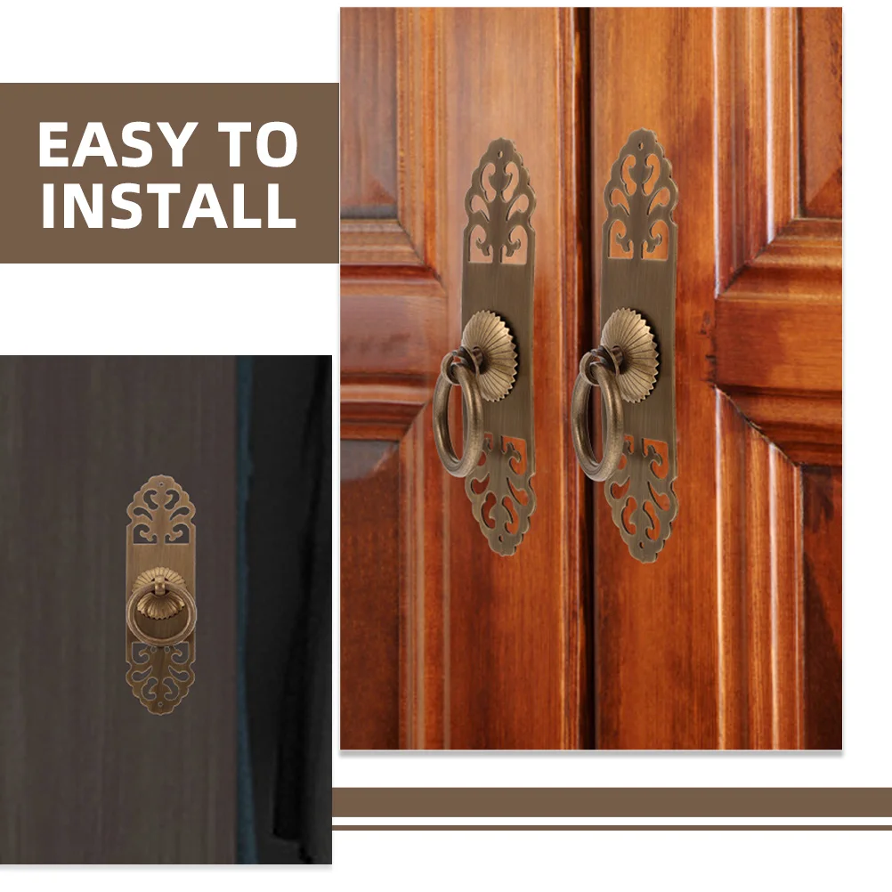 真鍮製リングプルハンドル耐久性のあるキャビネット引き出しノブ交換用ワードローブドアキッチン家具キャビネットプルノブ