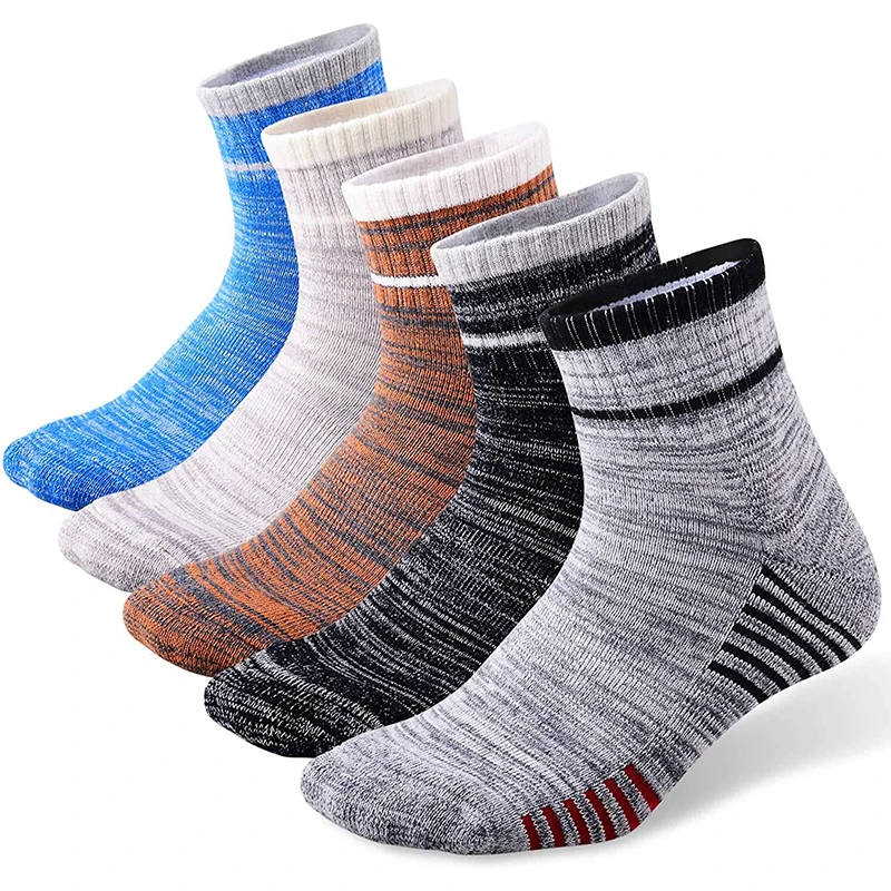 Men's Hiking Walking Socks Outdoor Sports Wicking Thick Cushioned Recreation Winter Fall Crew Socks