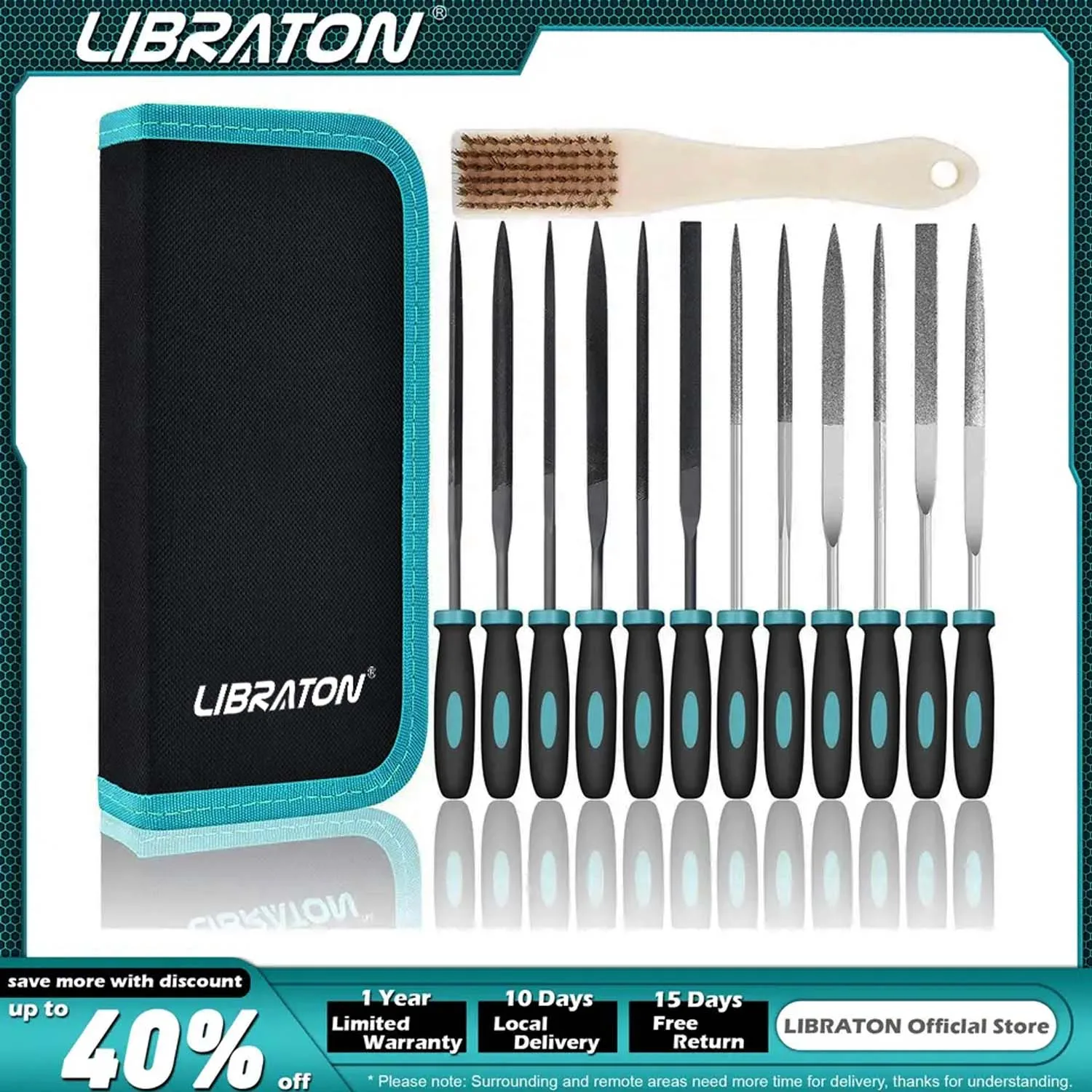 

Libraton Small File Set, Needle Diamond Files 13PCS, 6Pcs Jewlers Files & 6 Steel Files for Precision Metal File Work Wood Files