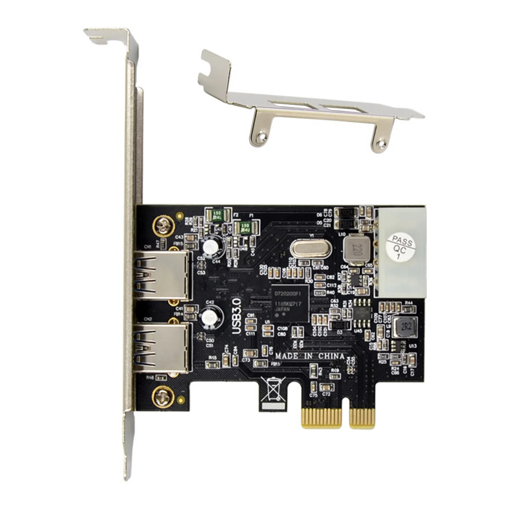 NEC720200 scheda Riser pci-e X1 scheda di espansione USB 3.0 a doppia porta scheda di conversione Master USB esterna con tasso 5G