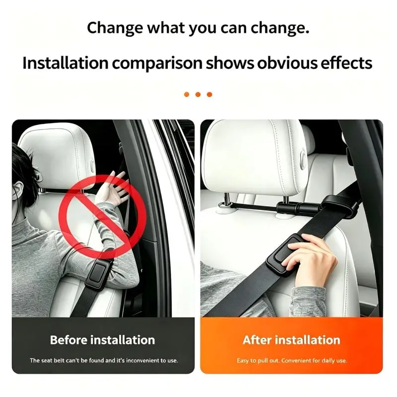 Universal Car Seat Belt Fixer Anti Pinch Strip Extension Holder 1/2pcs Comfortable Driving Safety Tool Auto Interior Accessories