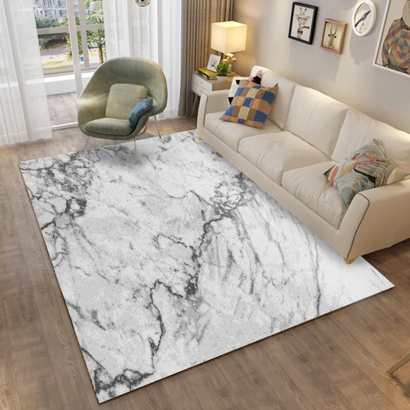 

Nordic Marble Carpet Living Room Large Area Rug Home Decoration Bedroom Bedside Blanket Absorbent Bath Mat Soft Porch Door Mat