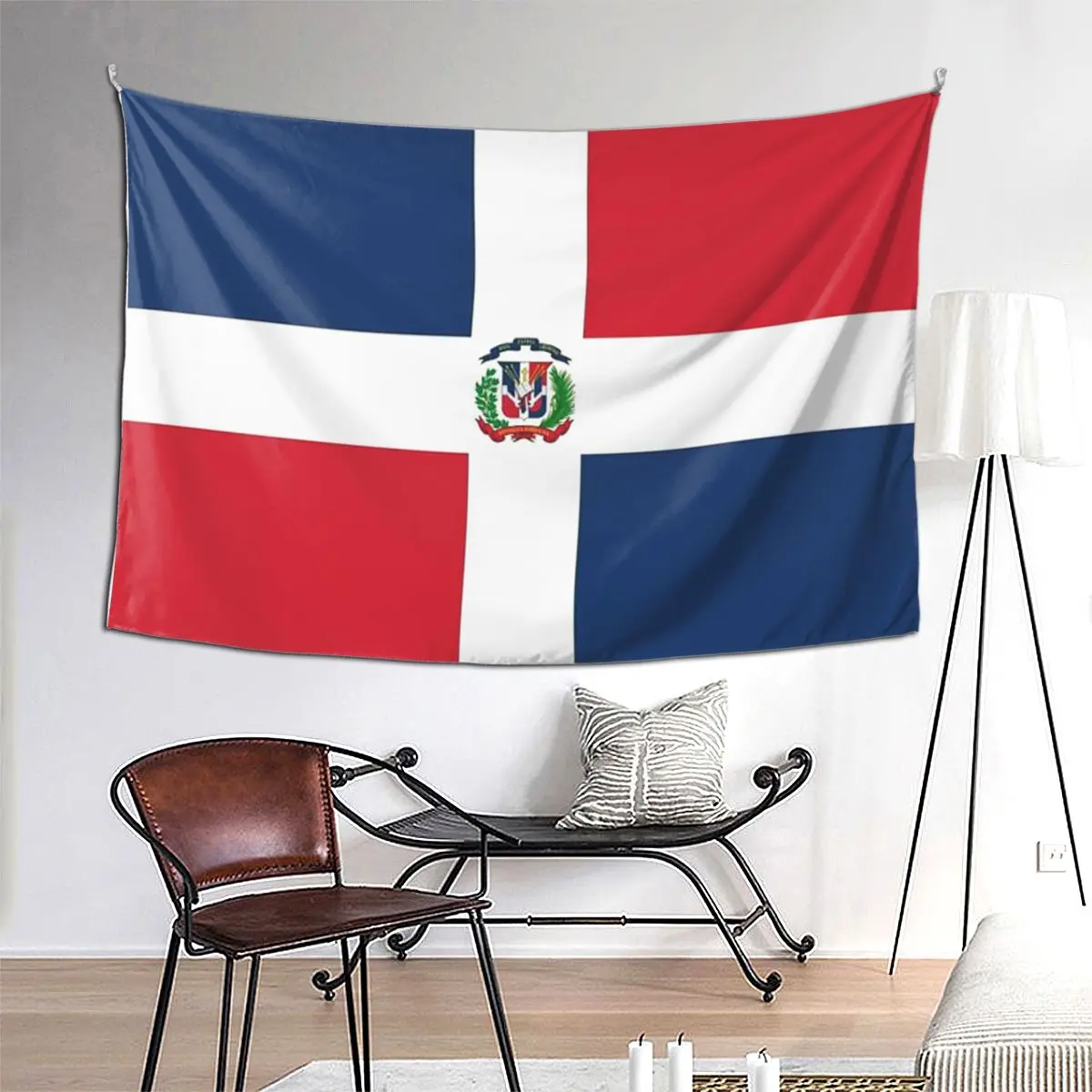 

Гобелен с флагом Доминиканской Республики, художественный настенный гобелен, эстетическое украшение для дома, гобелены для гостиной, спальни, общежития