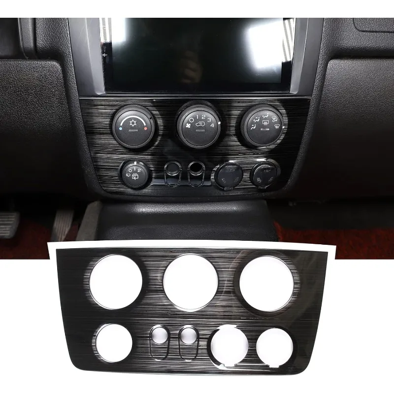 Marco Decorativo de Acero Inoxidable para el Panel de Control del Aire Acondicionado de la Consola Central del Coche, para Hummer H3 2005-2009, Accesorios