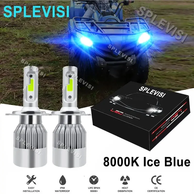 

2pcs H4/9003 High Low Beam For Motorcycle/ATV/UTV H4 /9003 Socket Headlight Bulb 90W For Can-Am Motorcycle# 710000871 Ice Blue