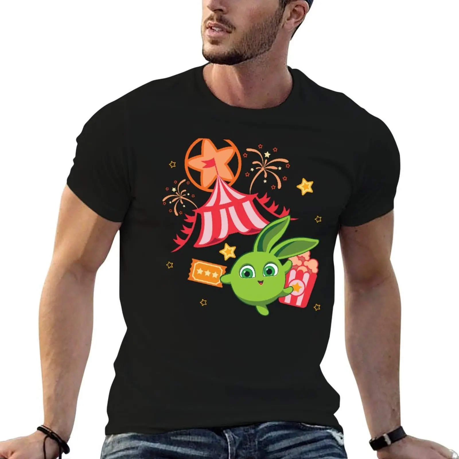 Sunny Bunnies - Hopper At the Circus! T-Shirt anime stuff gifts for boyfriend t shirts for men
