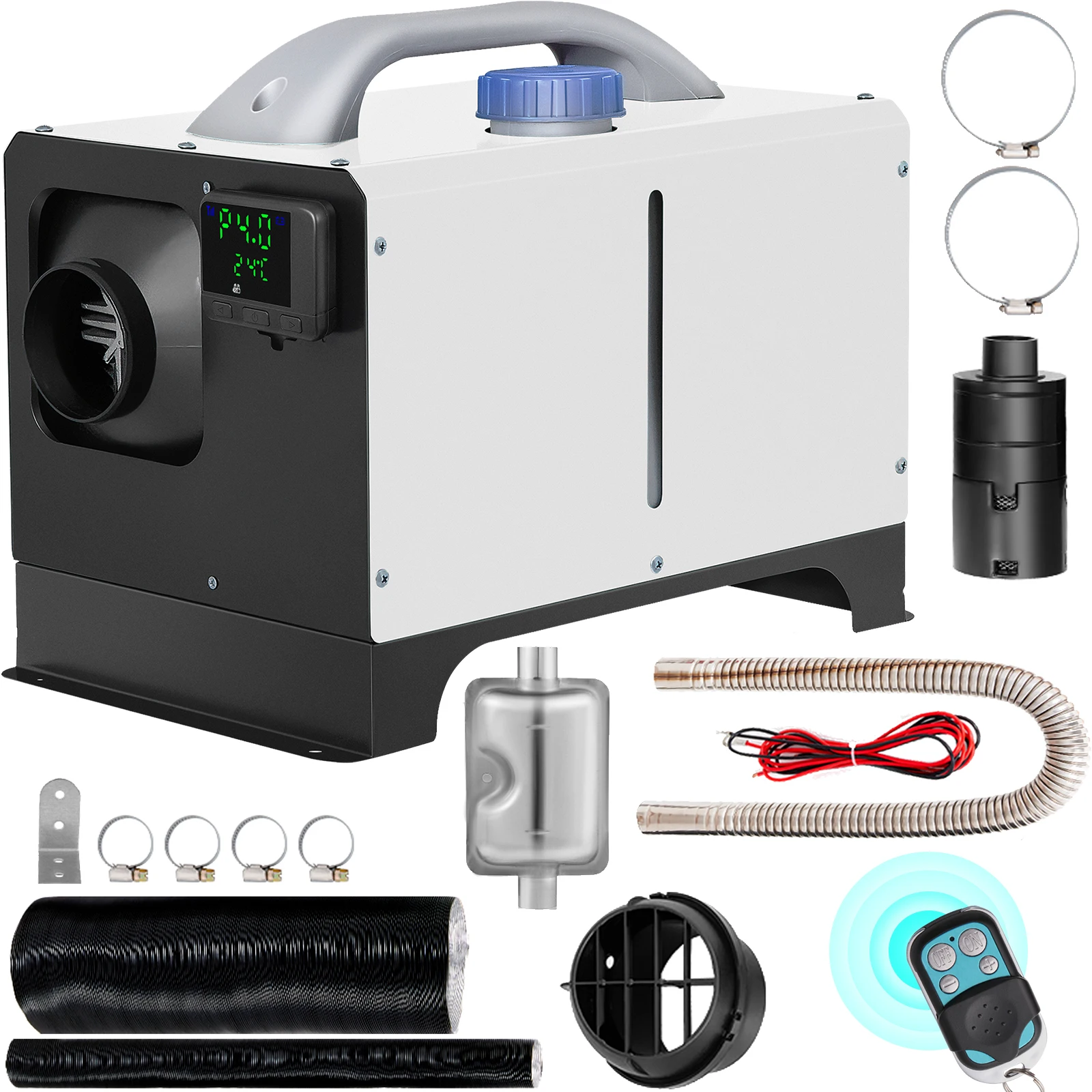 

SucceBuy 8KW Diesel Air Heater Parking Heater 12V Truck Heater One Air Outlet with Black LCD Switch For RV Truck Boat Caravans