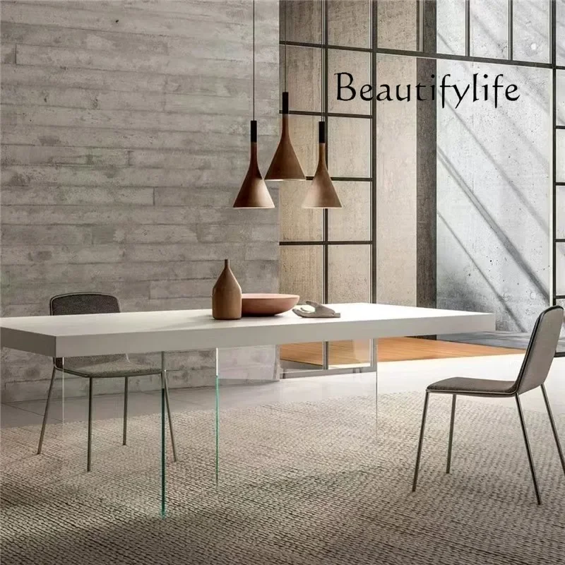 A Modern Simple Acrylic Suspended Island Table Household Designer Creative Tea Table Office Conference Desk