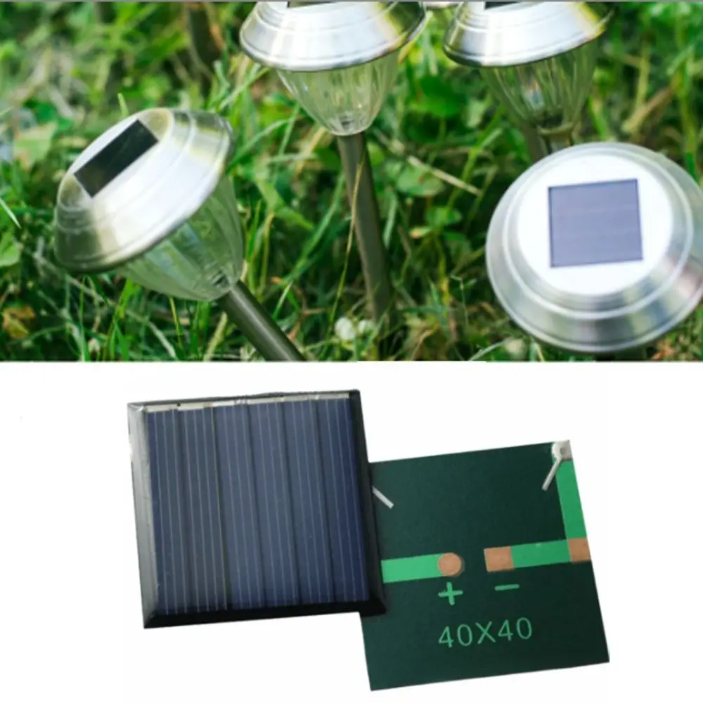 2 Pcs Durable 3V 60mA Micro Solar Panels 40x40mm Mini Photovoltaic Cells Solar Cells DIY Electric