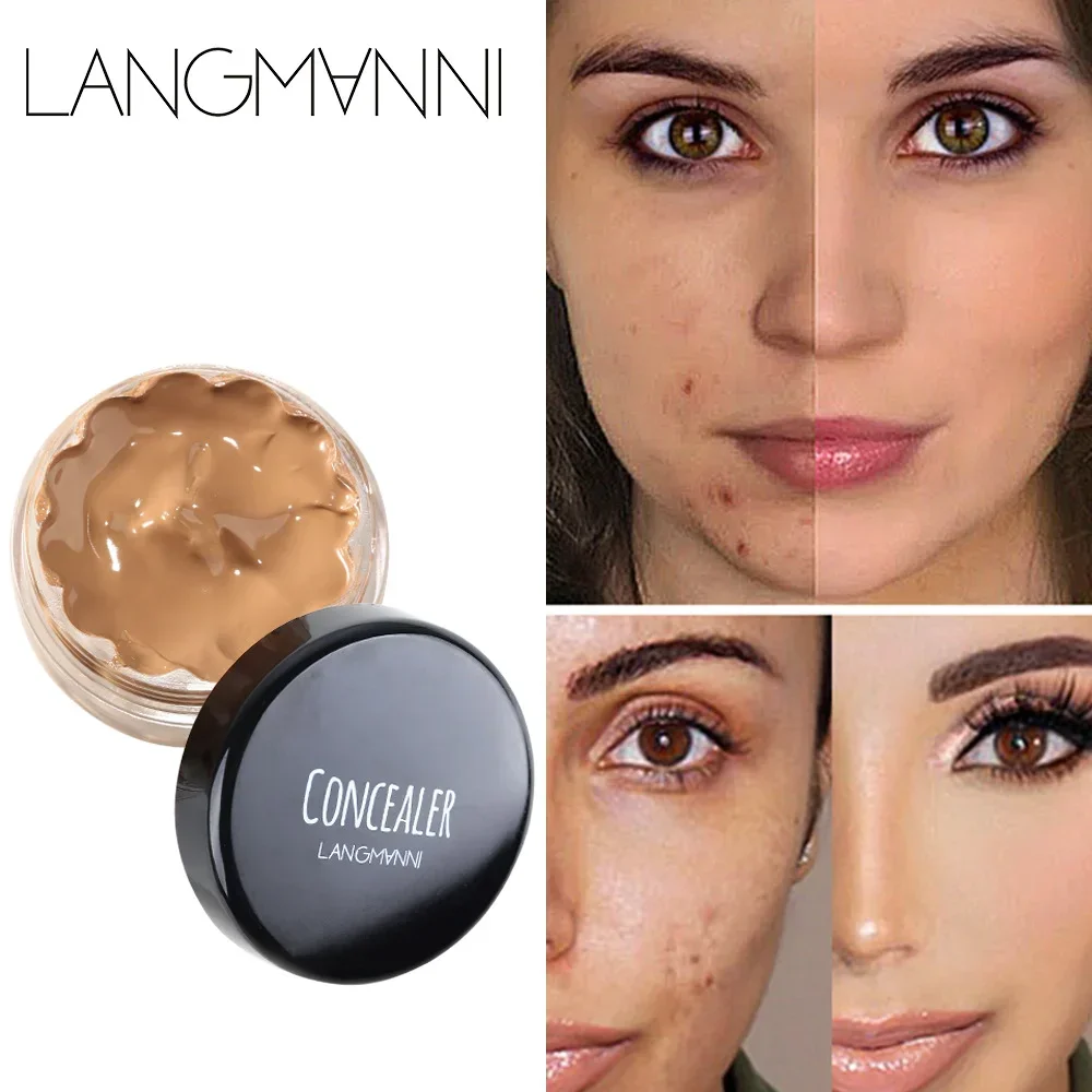 Makeup Concealer Cream Full Coverage Moisturizing Long-Lasting Cover Dark Circles Acne Pores Shading Waterproof Makeup Cosmetics