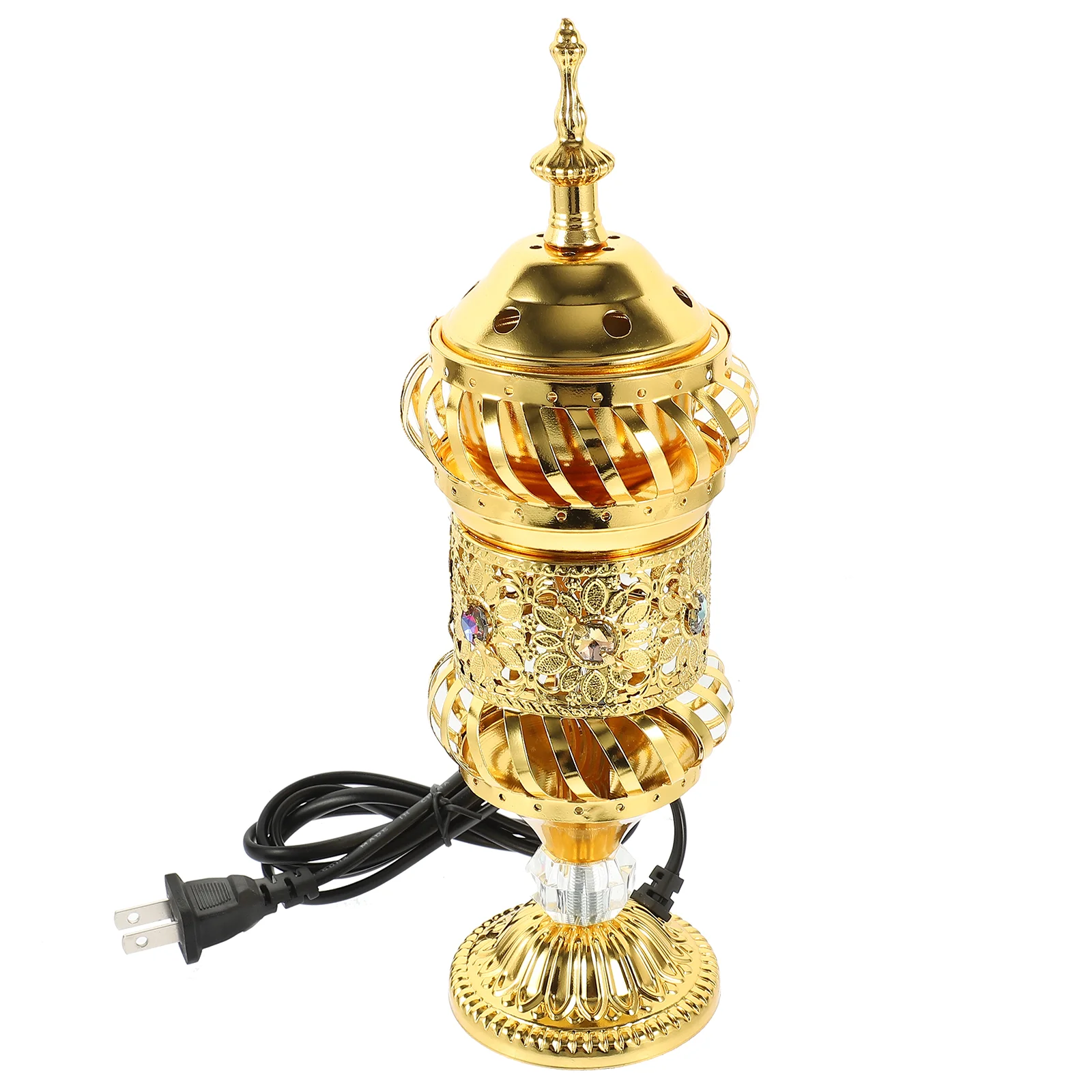 Middle Eastern Festival Plug-in Metal Small Incense Burner Sandalwood Charcoal Indoor Ornament Decor