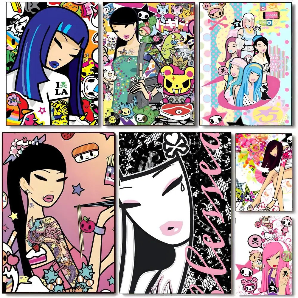 1pc Anime T-Tokidoki Poster High Quality Bedroom Living Room Aesthetic Wall Decoration Painting Stickers Gift