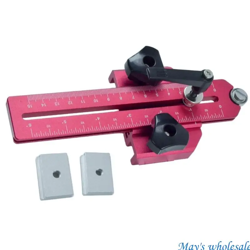Adjustable Thin Rips Jig Aluminum Alloys Woodworking T Track Jig Guide For Precisions Cut On Tablesaw Bandsaws Routers 448A