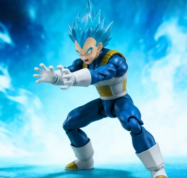 Figura Coleccionable de Anime de Alta Calidad, Dragon Ball, Bandai SH Figuarts SSB Vegeta, Versión Articulada, Modelo de Figura Coleccionable de Anime de Moda