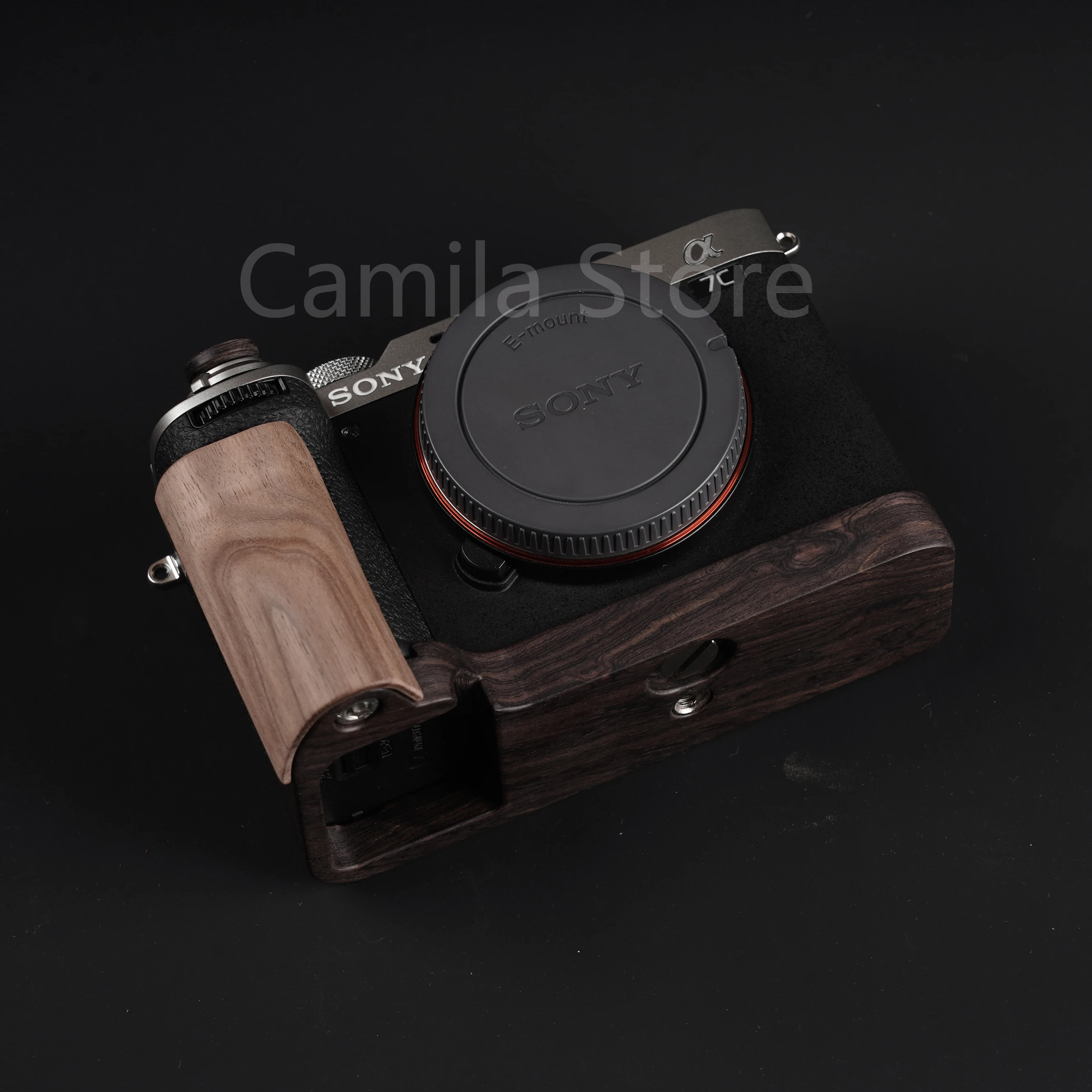 L Type ultralight Solid wood Bracket Tripod Plate Base Grip Handle For sony A7CR A7C2 A7Cii Camera tripod accessories