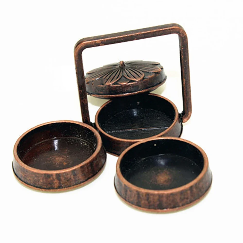 1/12 Dollhouse Miniature โลหะ Vintage อาหารตะกร้ามินิตะกร้าอาหารของเล่นสําหรับตุ๊กตาอุปกรณ์ House ตกแต่ง ob11 bjd