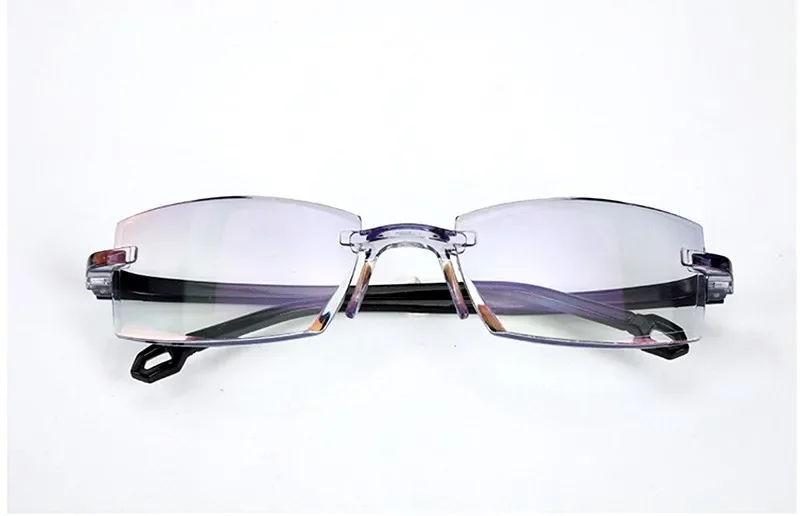2 Paar neue randlose Lesebrillen für Männer und Frauen, Anti-Blaulicht-Bifokalbrille mit Fern- und Nahvergrößerung, Presbyopie-Brille +150 +200 – Detail 10