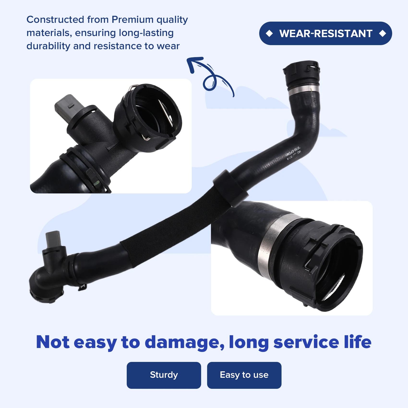 

1K0122051GN шланг охлаждающей жидкости радиатора с датчиком для Skoda Superb Haorui Octavia Mingrui Yeti VW Golf Passat Jetta Beetle