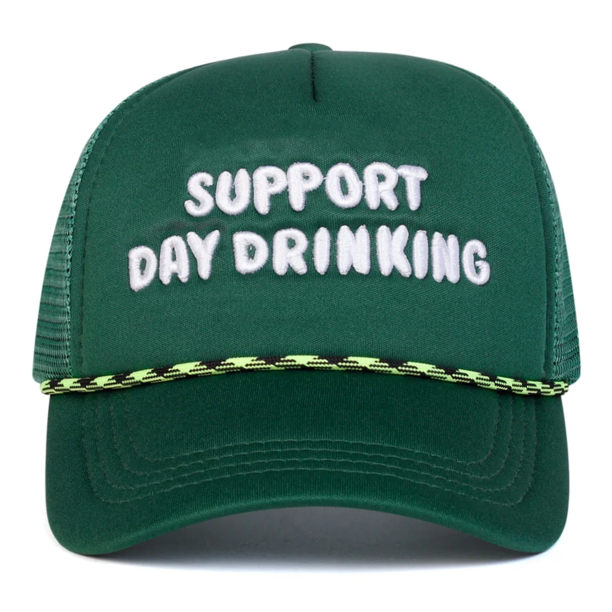 Gorras de red de béisbol con bordado de letras para beber de día Unisex, gorras informales ajustables para exteriores para primavera y verano, gorra deportiva con protección solar