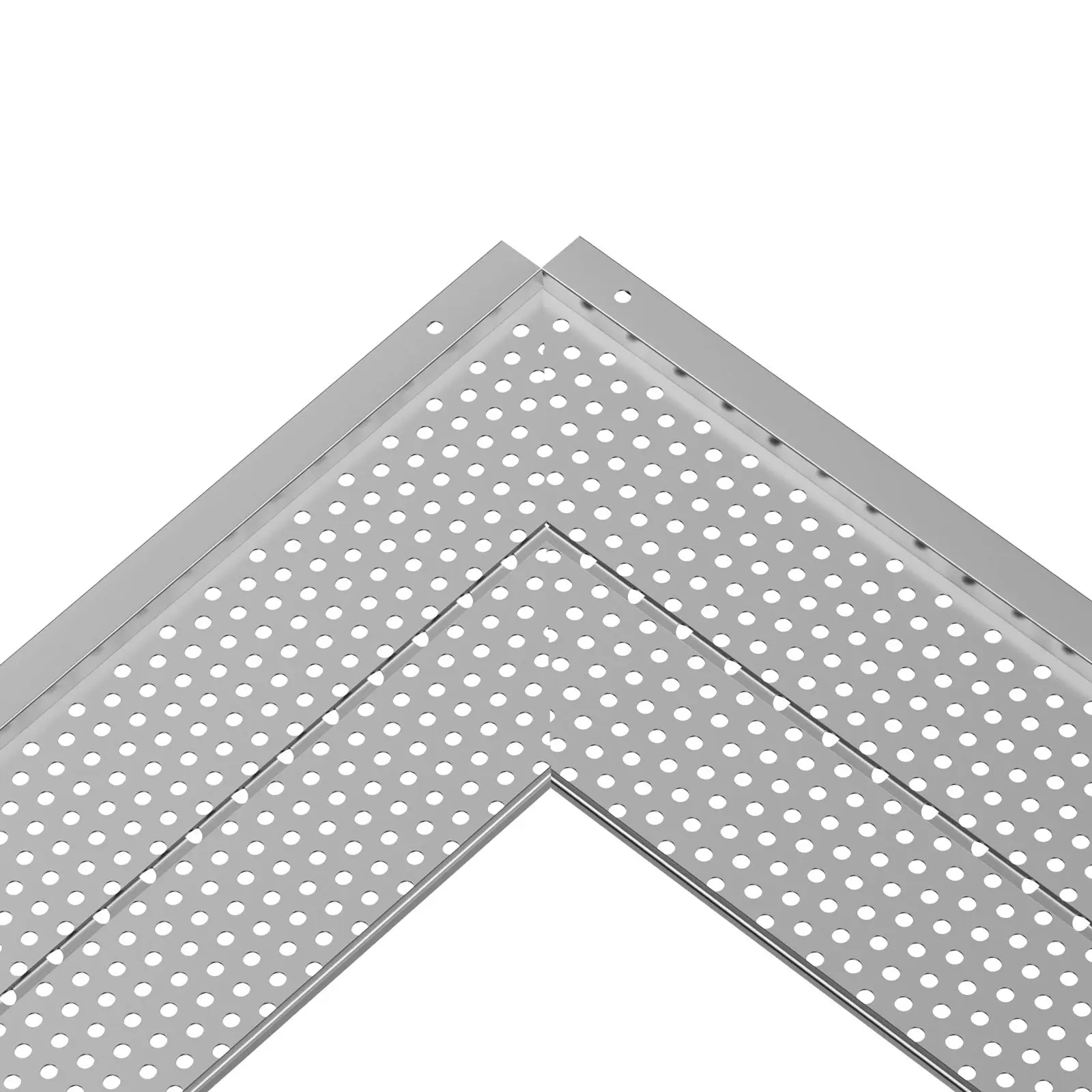 Gutter Guard, 5 inch Width, Aluminum Leaf Filter DIY Cover, 13 PCS 52 ft Total Length, 0.157'' Hole Diameter & 0.02'' Thick