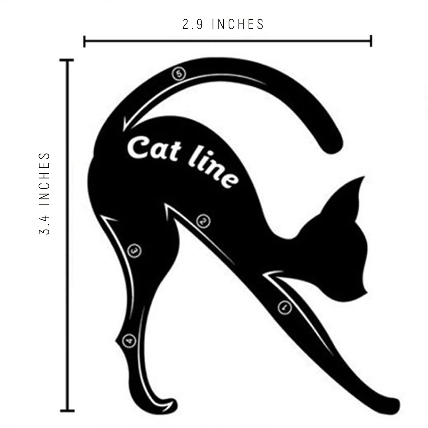 Crea senza sforzo di splendidi occhi di gatto alati con stencil per eyeliner ad alta precisione - Ottieni 10 effetti unici con una tuta versatile