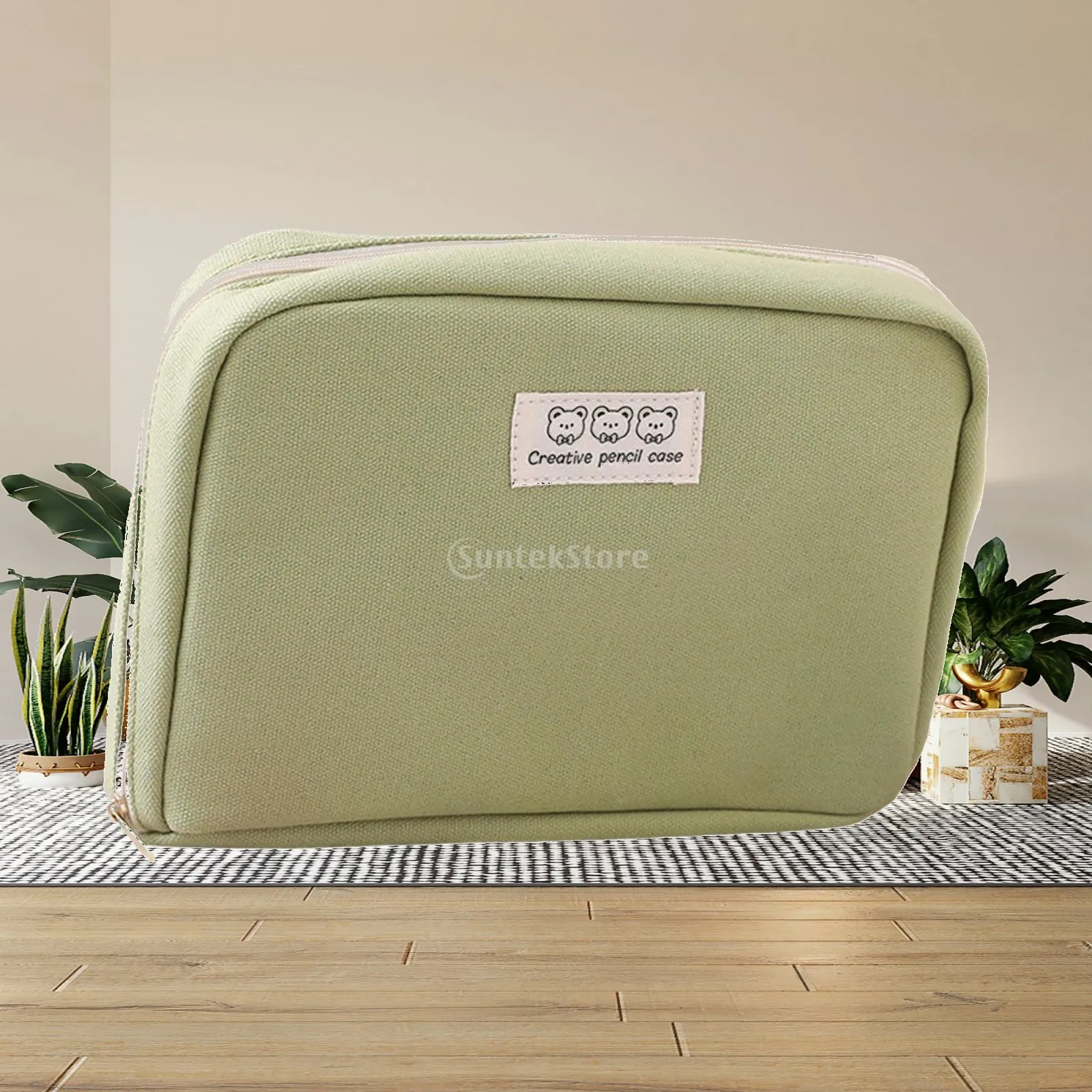 

Large Capacity Pencil Case Office Organizer Box Storage Pouch Toiletry Bag
