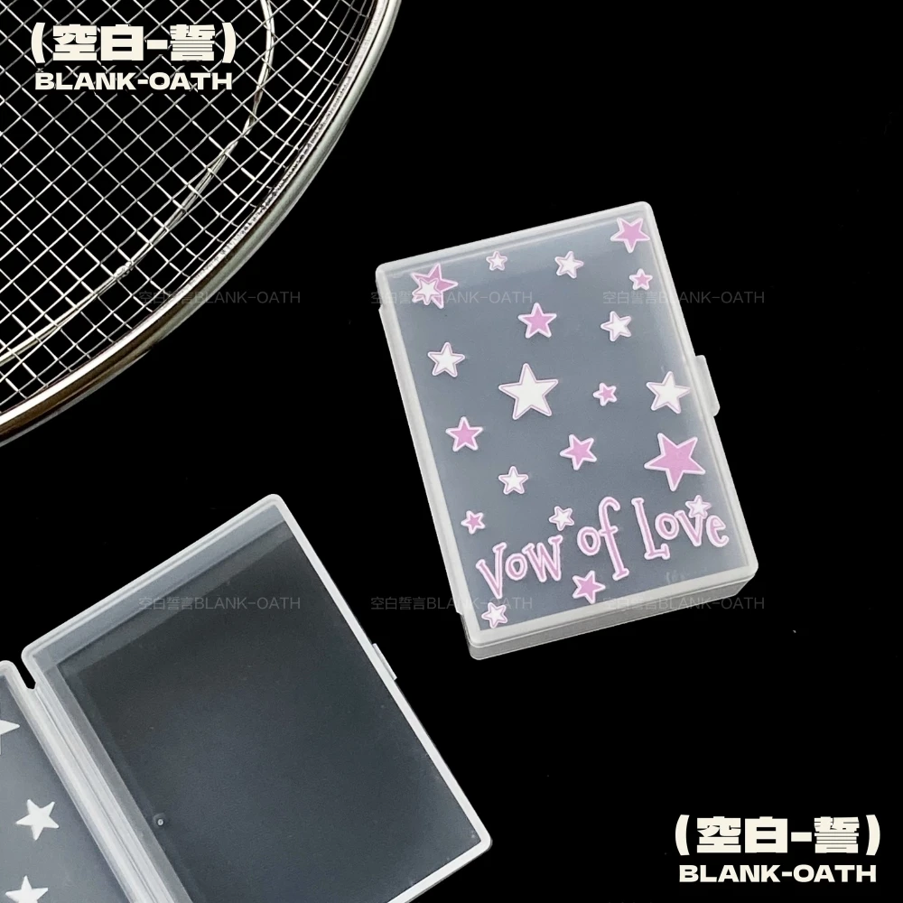 Scatola porta carte smerigliata serie Star: l'organizzatore trasparente senza BPA può contenere cartoline fotografiche da 3", cartoline, adesivi, biglietti da visita