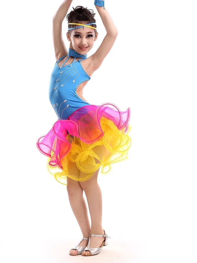 Latin dance dress for girls, new 2024 children\'s training suit, children\'s dance dress, June 1st Children\'s performance dress