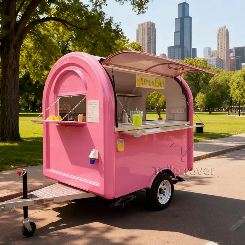 

wholesale Vintage Waffle Food Truck Food Trailer Fast Food Truck Trailer with Full Kitchen with Heating and Air