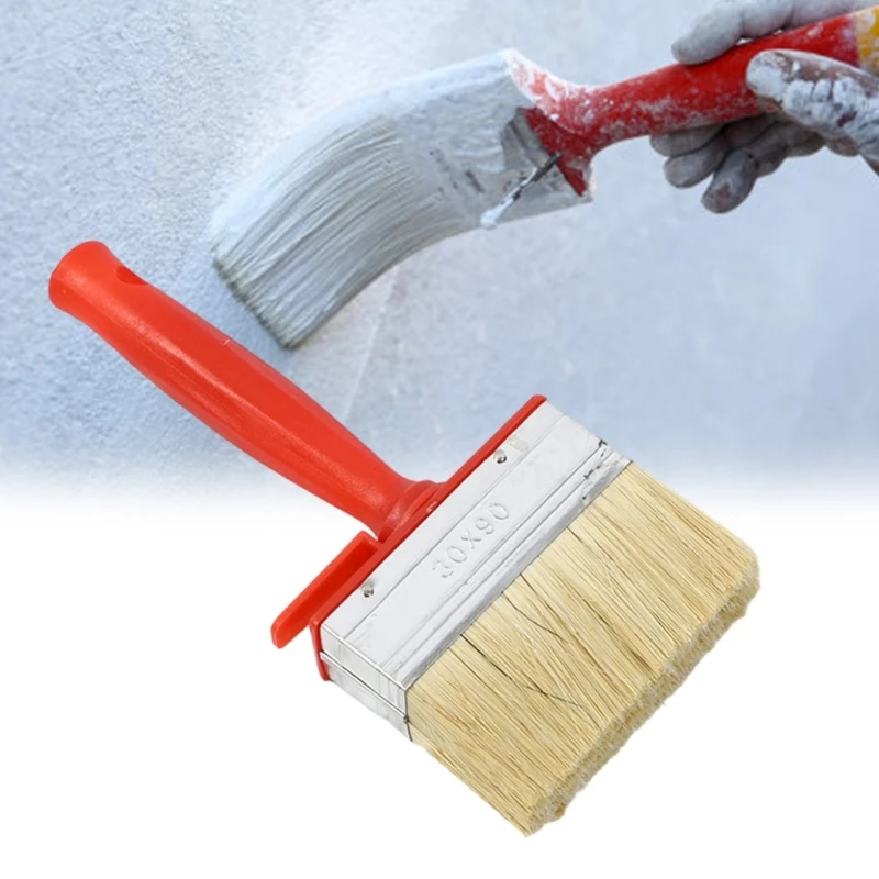 

4 Pack Wall and Deck Stain Brushes with Ferrules Convenient Accessory for Solvent Base Paints Finishes Use