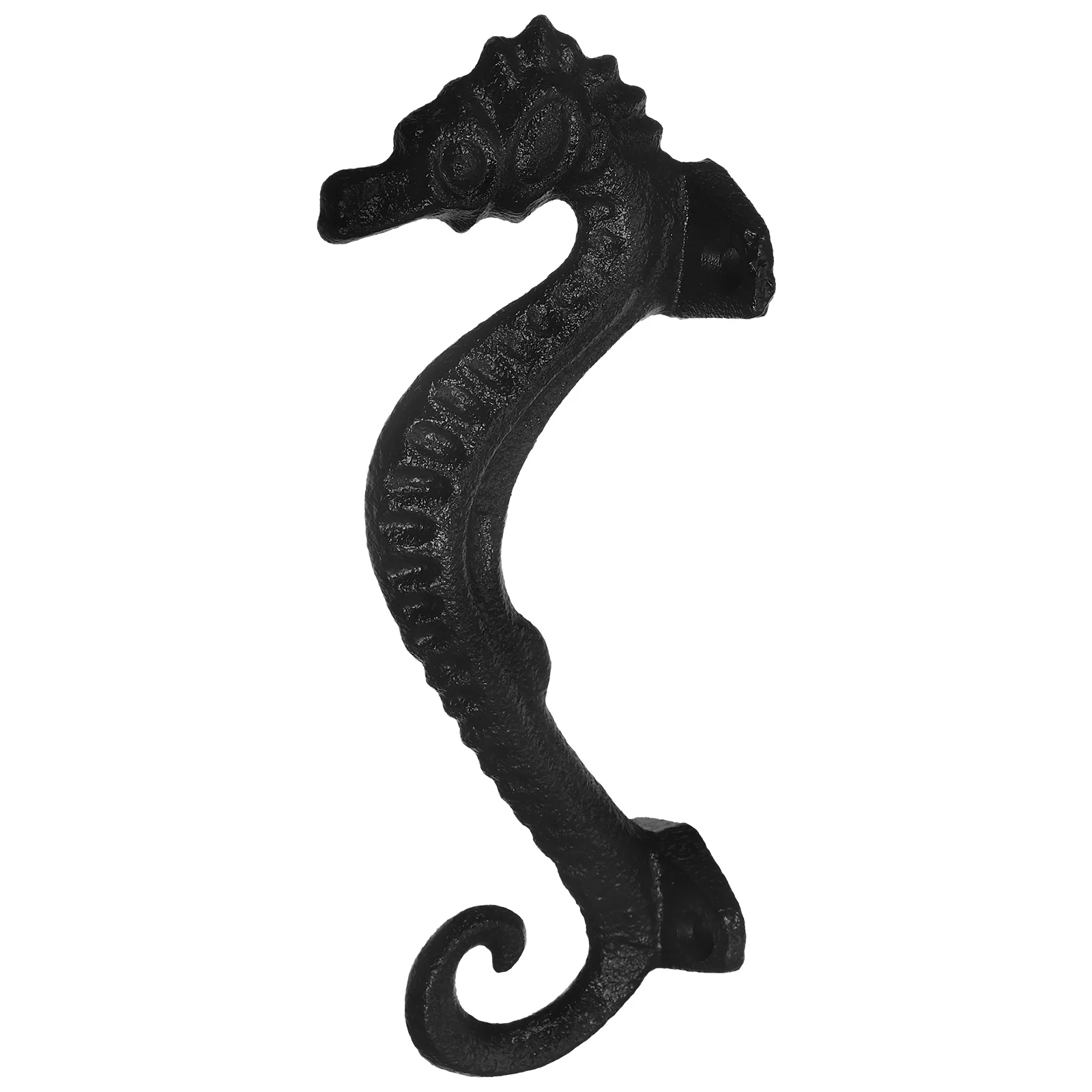 Cast Iron Seahorse Handle Drawer Pulls Cabinet Handles Metal Door Retro Hook Grip