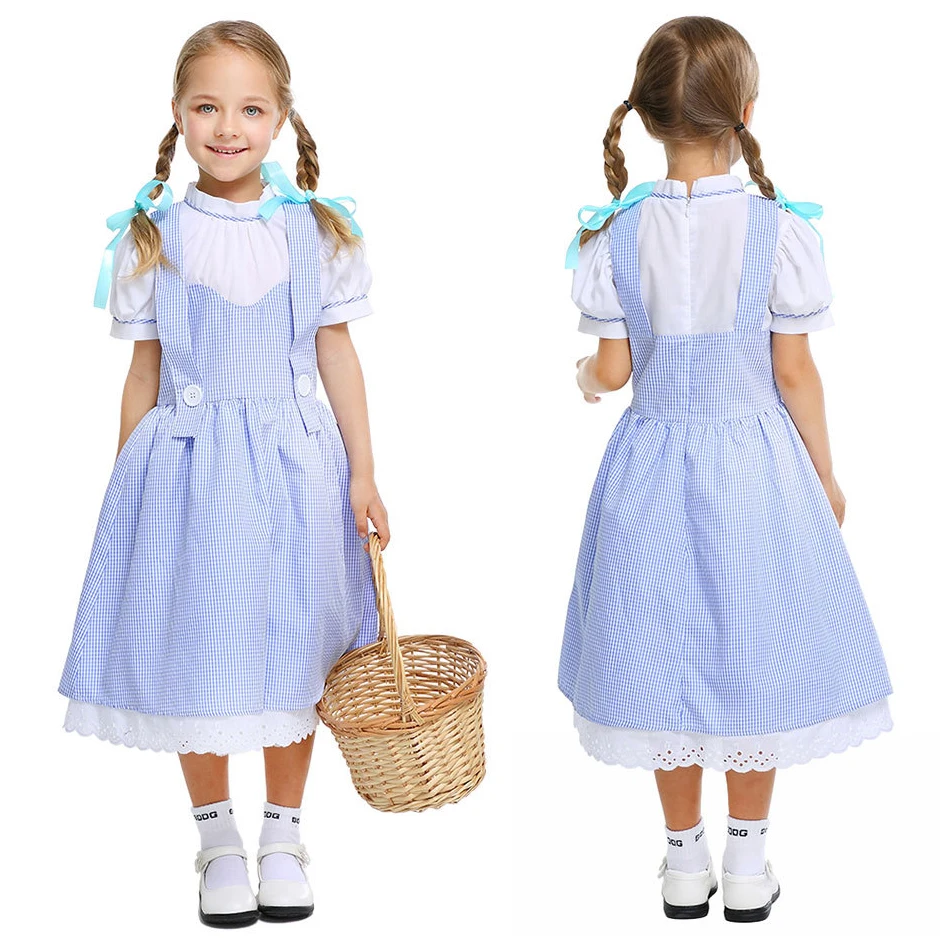 The Wizard of Oz Dorothy Costume Dress for Children Girls 4-12Y Umorden image 4