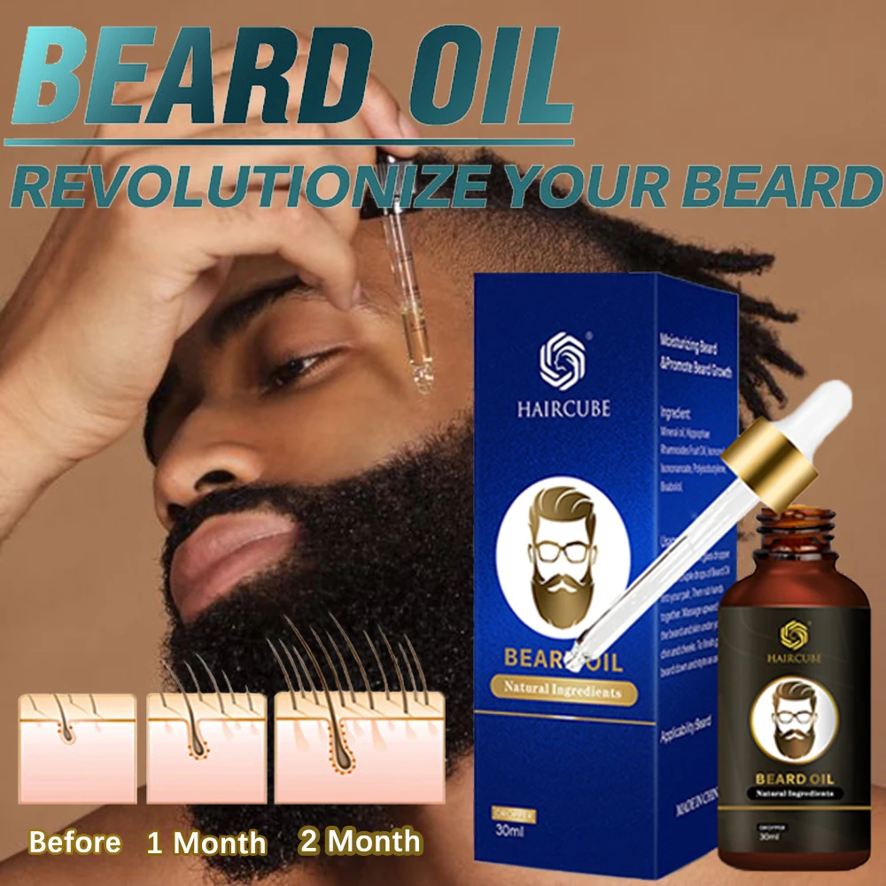 Beard Growth Essential Oil Natural Effective Thicken More Beard Nourishing Liquid for Men Hair Loss Nourish Products Beardl Oil