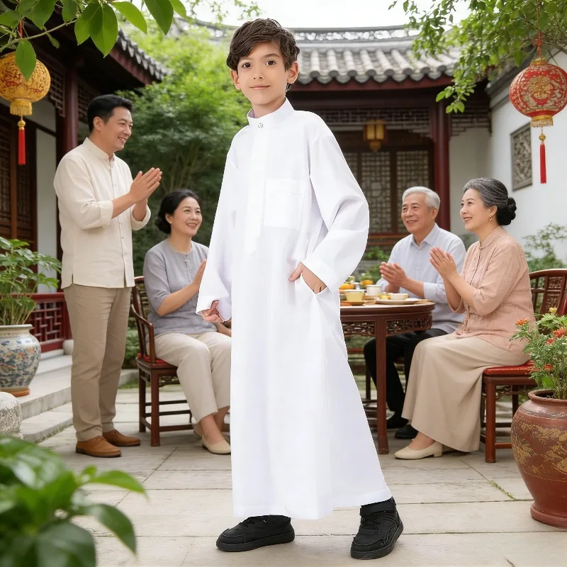 

Children's Prayers Islamic Clothing Children's Dresses Ramadan Robes Eid Al Fitr Boys Muslim Clothing Saudi Arabian Robes