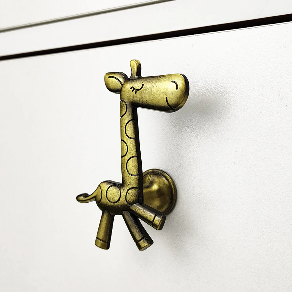 Cupboard Handle Zinc Alloy Furniture Handle Kitchen Cabinet Door Knob Giraffe Furniture Drawer Pull Hardware Pulls Handle