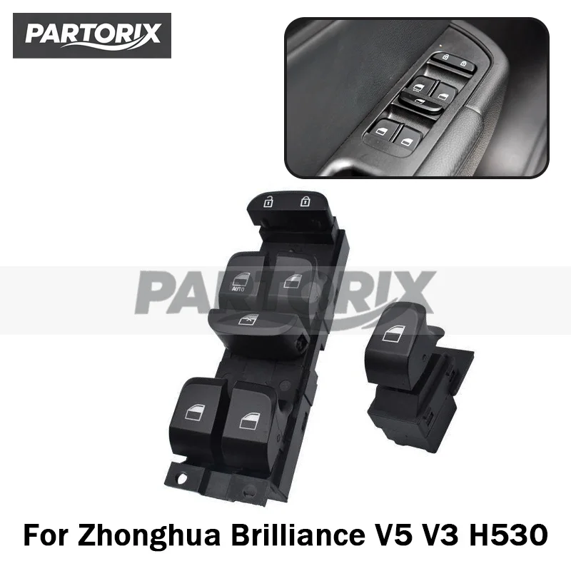 Car Window Electric Lift Switch For Zhonghua Brilliance V5 V3 H530 Electric Door Window Glass Lifter Control Button