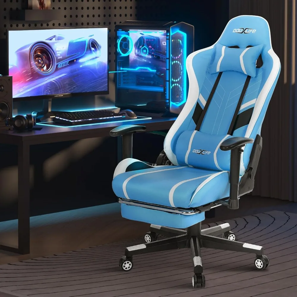 Sedia da gioco Massaggio Sedia da gioco per PC Sedia da ufficio Sedia da computer ergonomica con sedia da lavoro girevole con supporto lombare