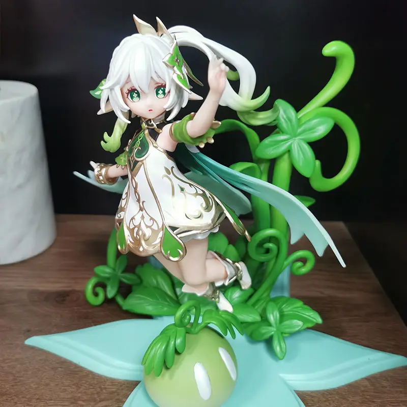 

21cm PVC Genshin Impact Nahida Anime Figure Lesser Lord Kusanali Action Figurines Mona Qiqi Manga Game Collection Doll Toys Gift