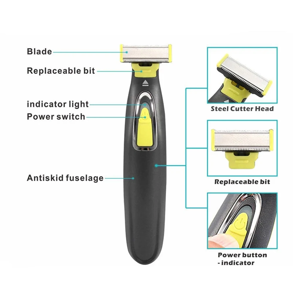 MLG Washable Rechargeable Electric Shaver Beard Razor Body Trimmer Hair Face Care Cleaning Men Shaving Machine