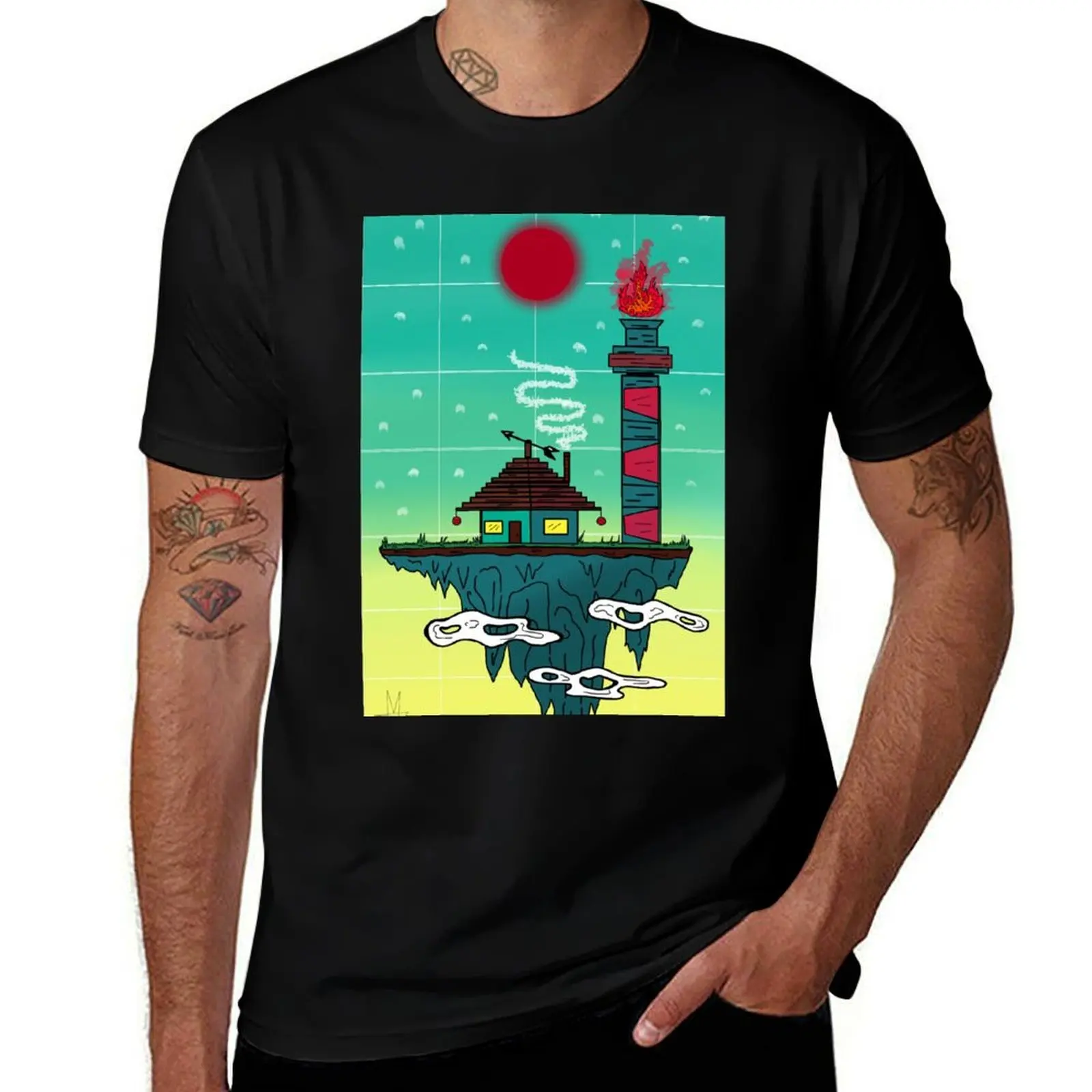 T-shirt Tranquility grande taille à manches courtes pour hommes