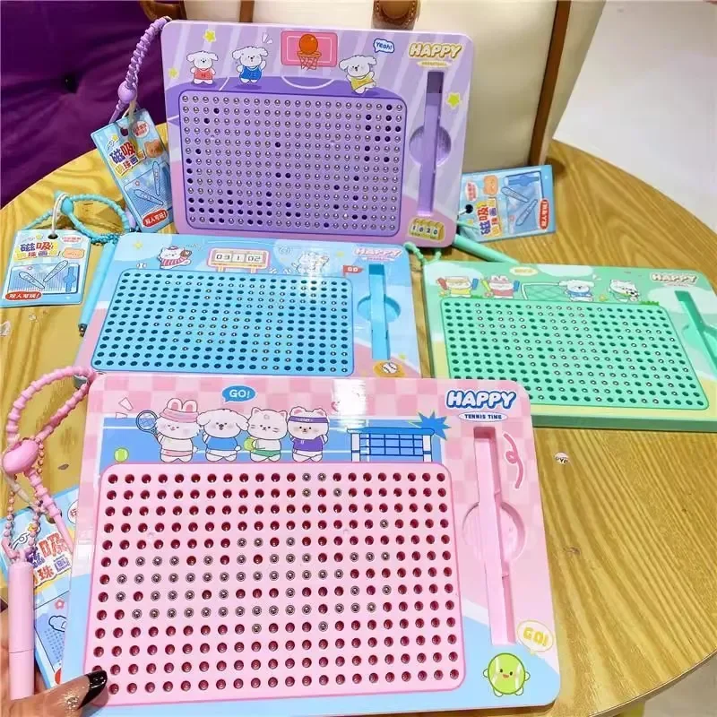 Magnet Ball Drawing Board Kids Magnet Tablet Sketch Pad With Magnetic Stylus Montessori Education Travel Activities Magnet Toy