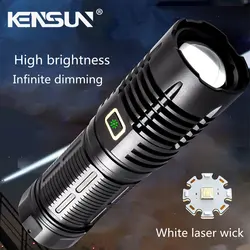 Bright 30000 Lumens LED Torch Extremely USB Rechargeable IPx67 Waterproof Tactical Torches for Camping Emergencies