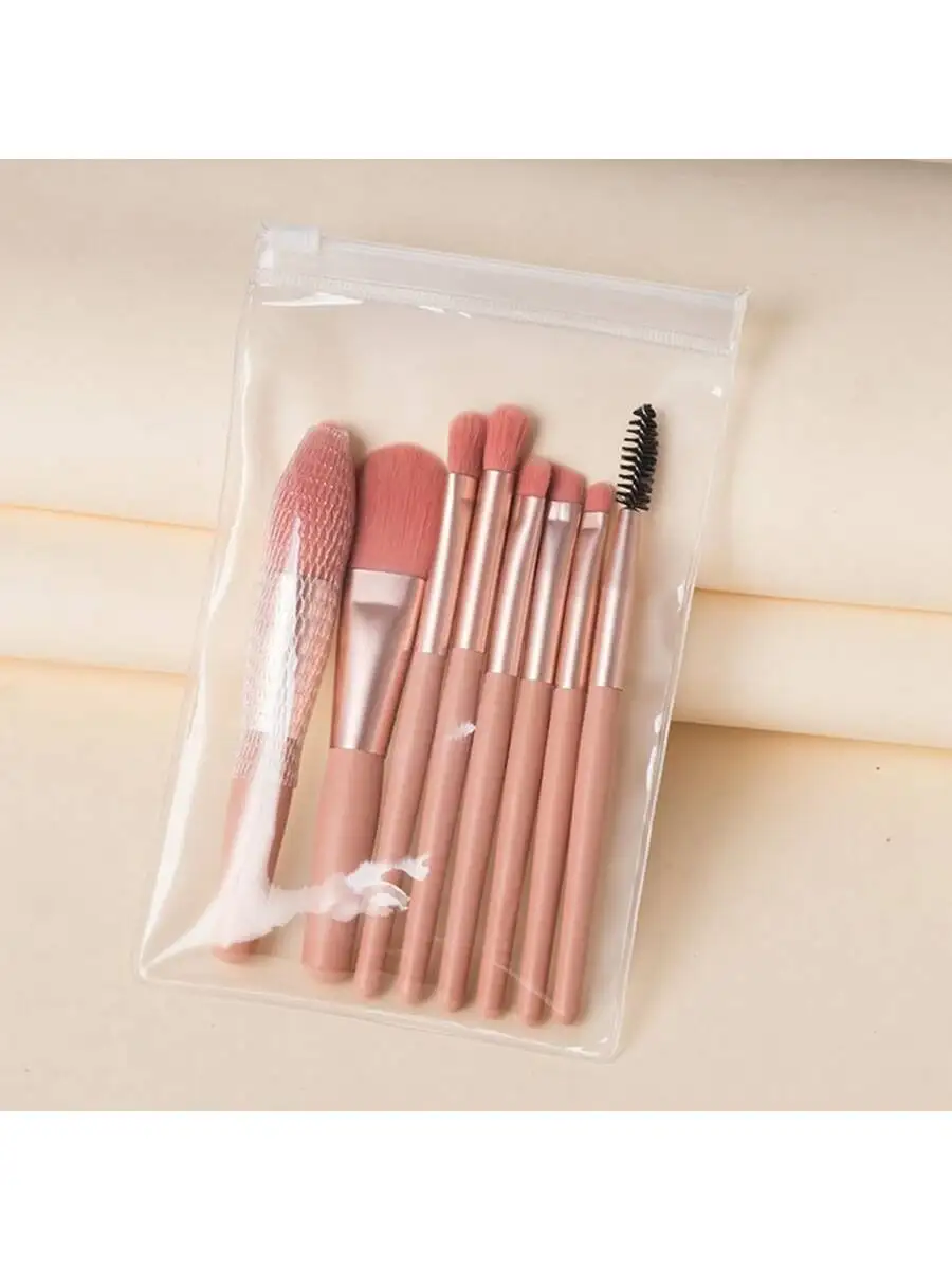 8 Pcs Mini Travel Portable Soft Makeup Brushes Set Eye Shadow Foundation Powder Eyelash Lip Concealer Make Up Brush Set