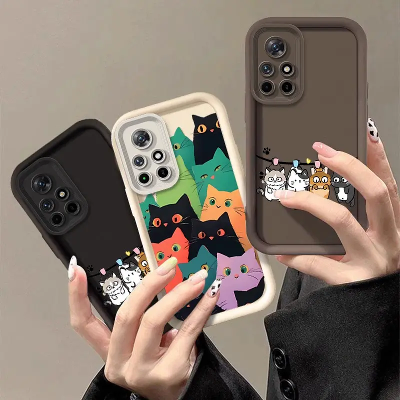 Note 11 Curious Cat New Sky Eye Phone Case For Xiaomi Redmi Note 11 11EPro 11Pro 11SE 10T 12 11S 12R 10 10Pro 9 9S 10S 12S Cover