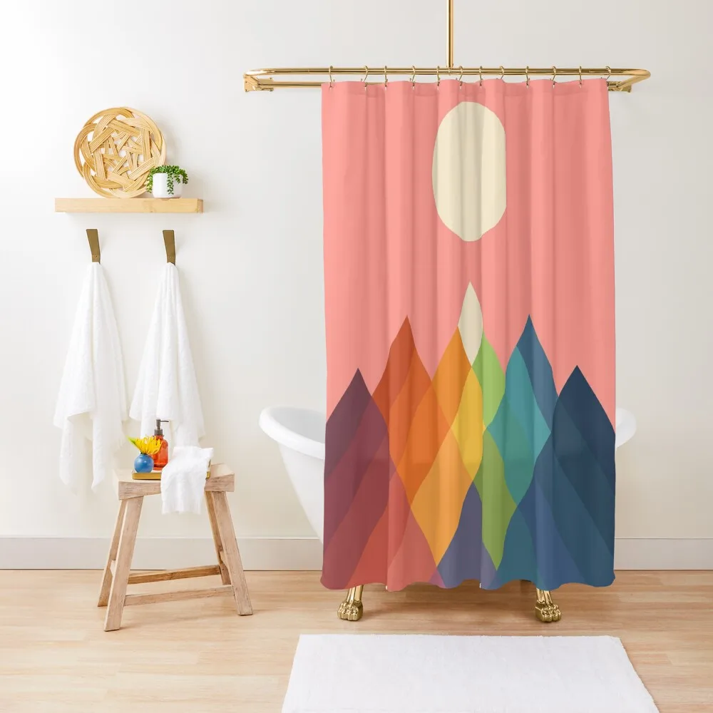 

Rainbow Peak Shower Curtain Cute Shower For Bathrooms With Beautiful Designs For Shower Curtain