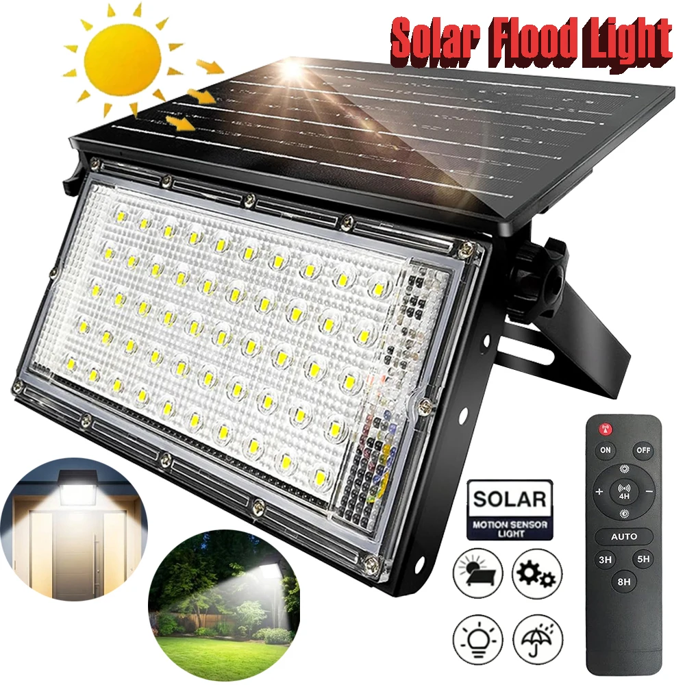 Solar-Flutlichter für den Außenbereich, Dämmerungssensor, Sicherheitsleuchten, IP65, wasserdichte LED-Straßenlampe, Wandflutlichter für Garten und Hof